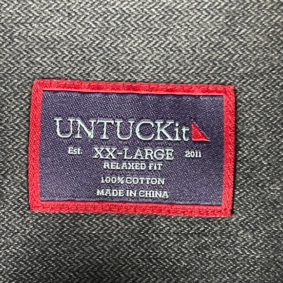 UNTUCKit Mens XXL Button Up Long Sleeve‎ Shirt Pockets Regular Fit 100% Cotton - Picture 3 of 12